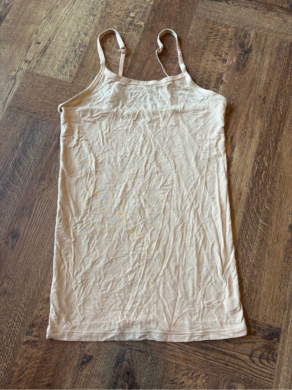Tommy John Tan Second Skin Stay Tucked Cream tank top with adjustable straps XS